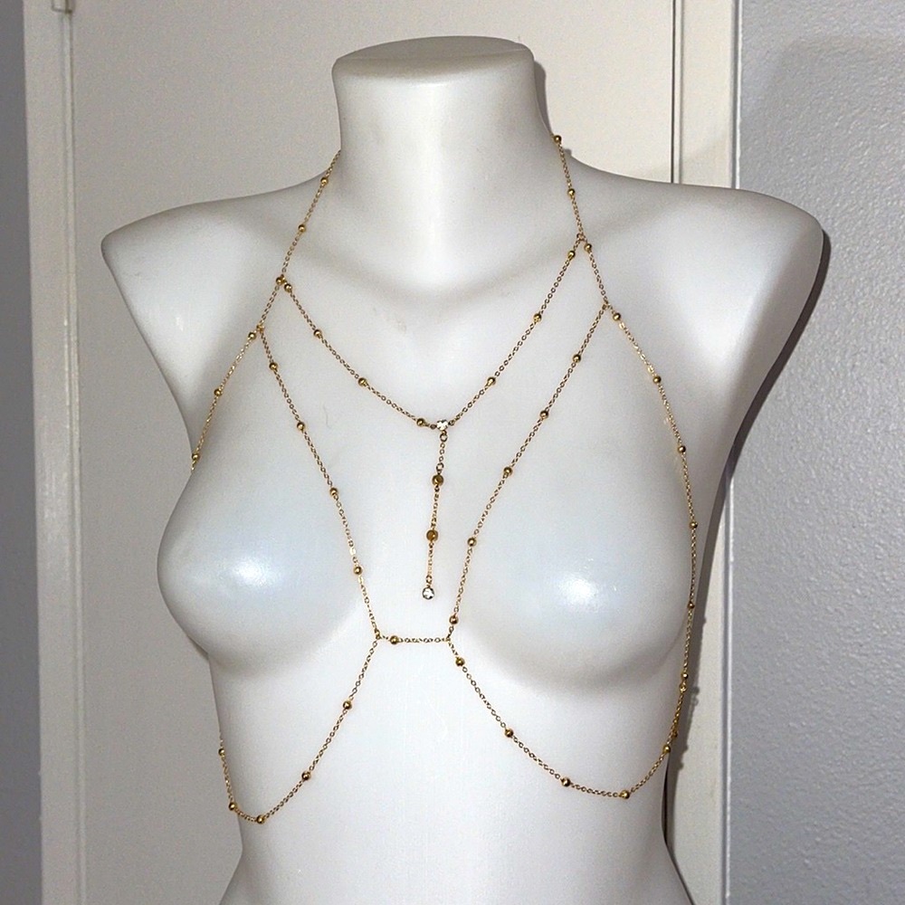 Goddess light beaded jeweled bodice